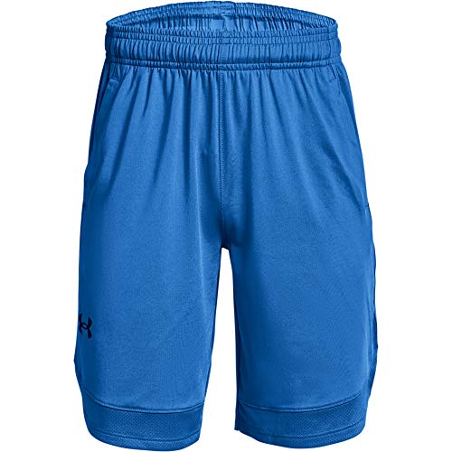 Under Armour Boys' Training Stretch Shorts , Blue Circuit (436)/Black , Youth Medium
