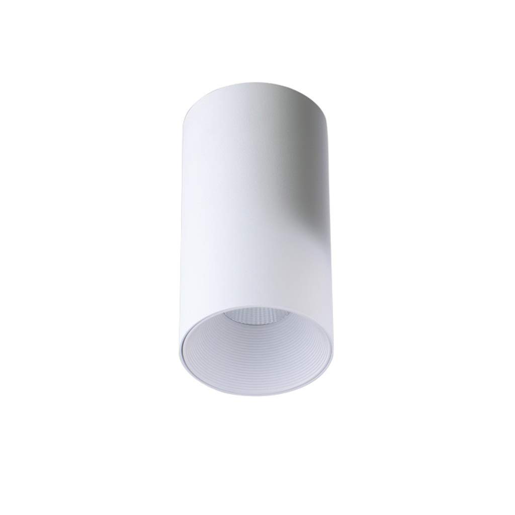 HynJGih Surface Mounted Spotlights LED Ceiling Type 7W Free Opening Round Living Room Corridor Aisle COB Anti-Glare Downlight(White 12w,White Light)