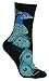 Peacock Black Novelty Adult Socks by Wheel House Designs USA Made