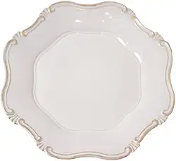 Sousplat Redondo para Mesa Posta Ideal para Jantares, Festas, Casamentos, Eventos Formais, Almoços, Ceias e Decoração de Buffet (Branco)