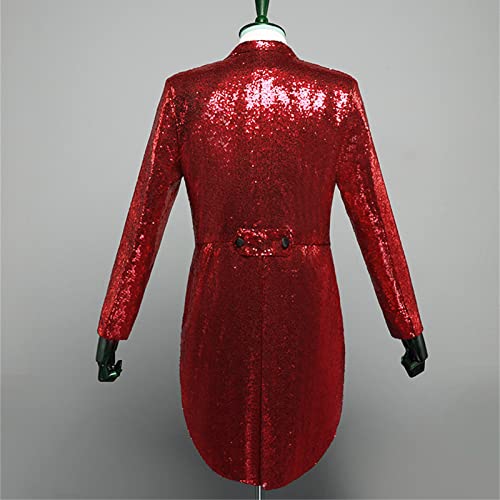 JEsilunmaMY Men's Sequin Tuxedo Jacket Shiny Notched Lapel Slim Fit Suit Jacket Dinner Party Wedding Blazer Without Shirt3