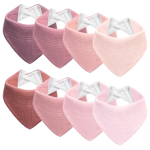 Image of Kewlife gift Muslin Baby Bibs Baby Drool Bandana Bibs for Baby Girls Boys Infant Newborn Toddler Drooling and Teething
