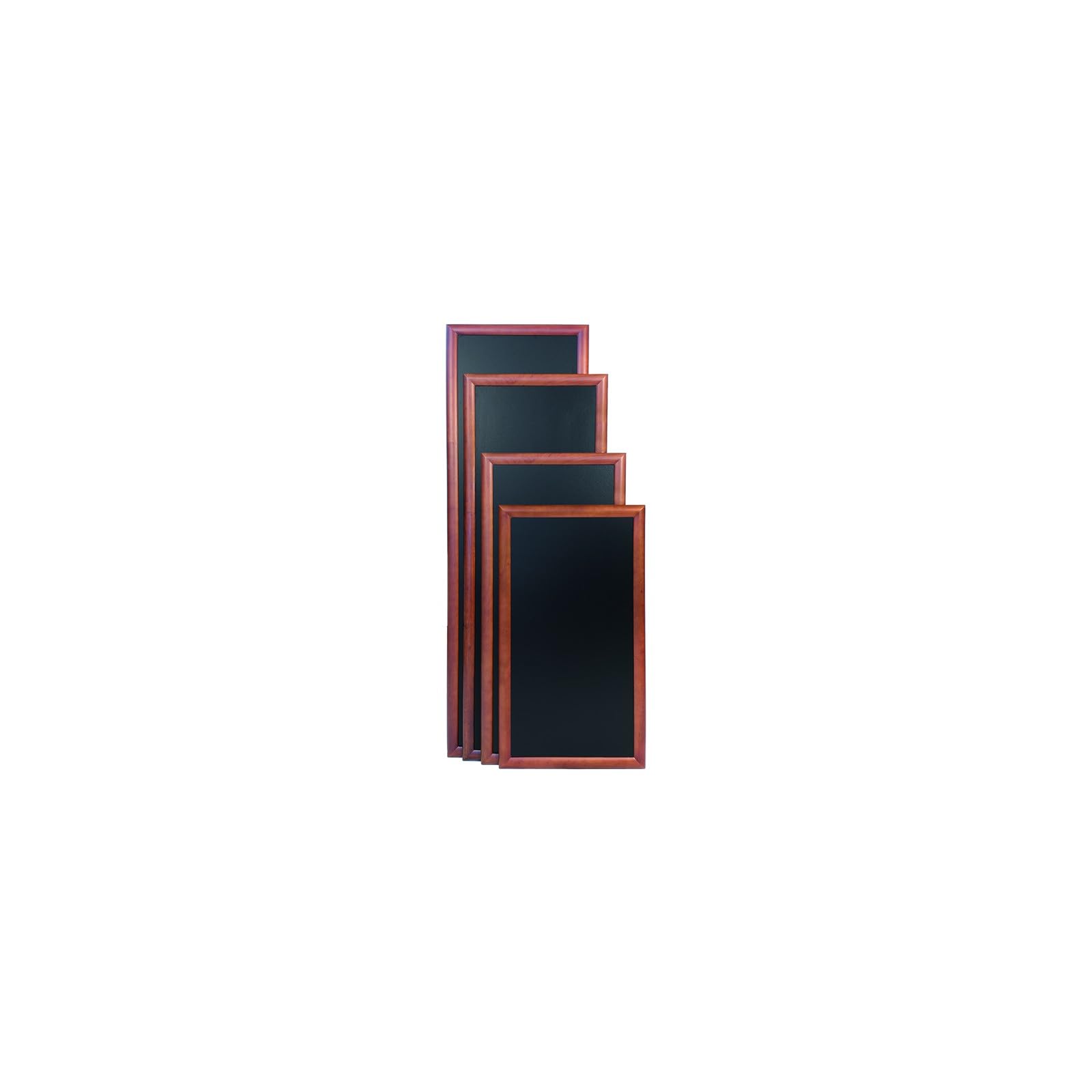 Securit 56 x 120cm Lacquered Finish Long Wall Chalk Board - Dark Brown