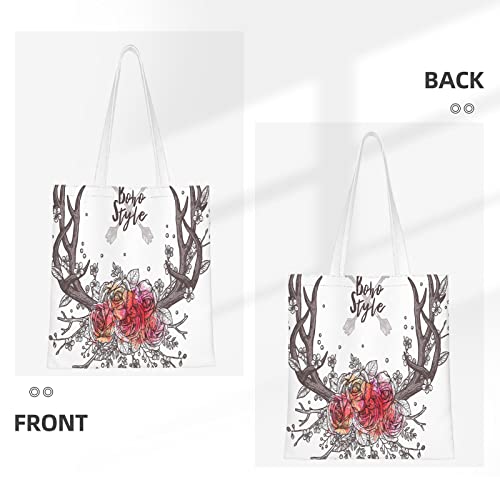 Canvas Tote Bag，Colorful Ink Swirling Reusable Large Shopping Shoulder Tote Bag For Women3