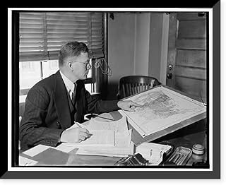 Historic Framed Print, U.S. expert on crop insurance. Washington, D.C., Sept. 21. Considered by agriculture leaders to be the nation's foremost authority on crop insurance, Roy M. Green is now in charge of Division of Agriculture Finance, U.S. Department of Agriculture., 17-7/8" x 21-7/8"