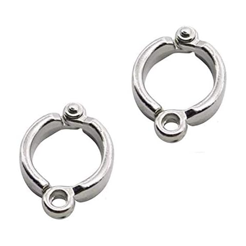 YMLOVE 2Pcs/Set Parrot foot ring Open foot ring Parrot stand foot ring Alloy foot ring Bird foot buckle for Parrot Macaw African Grey Budgie Parakeet Cockatiels Pet Training (10mm) Cover