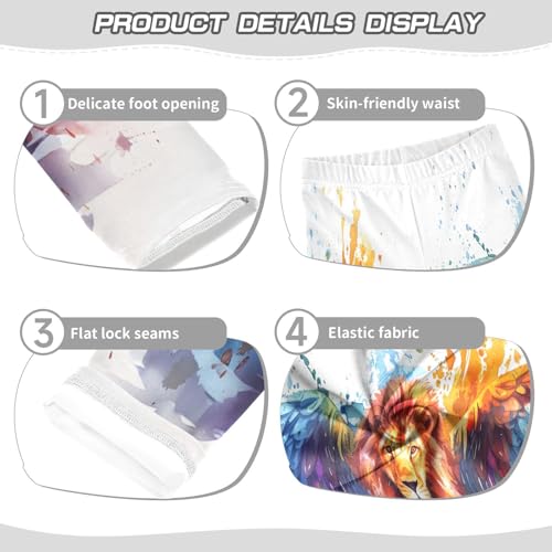 Bolaz Toddler Girls Leggings Printed Yoga Pants Leggings Lion with Colorful Wings for Kids3