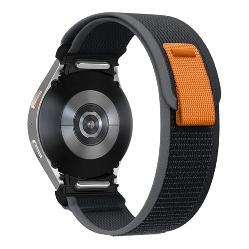 [�����ȓX] �g���C�����[�v�o���h �ɓK��Samsung Galaxy Watch 7 6 5 4 44mm 40mm/FE/5 Pro 45mm �i�C�����R���A�u���X���b�g Watch6 Classic 47mm 43mm �X�g���b�v(Black Gra