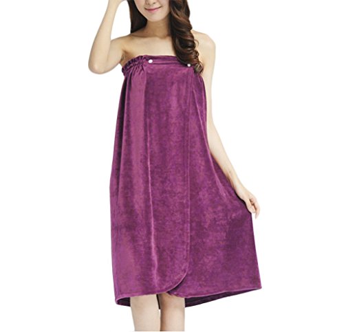 Bath Towels, Adjustable Soft Fluffy Strapless Cover up Bath Spa Towel Wrap Tube Dress Bathrobe Bathing Towel Dressing Gown Housecoat Purple Bath Towels, Adjustable Soft Fluffy Strapless Cover up Bath Spa Towel Wrap Tube Dress Bathrobe Bathing Towel Dressing Gown Housecoat Purple