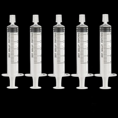 5 herramientas de recambio de perfume de 5 ml, jeringa de plástico reutilizable sin aguja, jeringa de perfume, bomba dispensadora de perfume para rellenar dispensar perfume o medir líquidos,