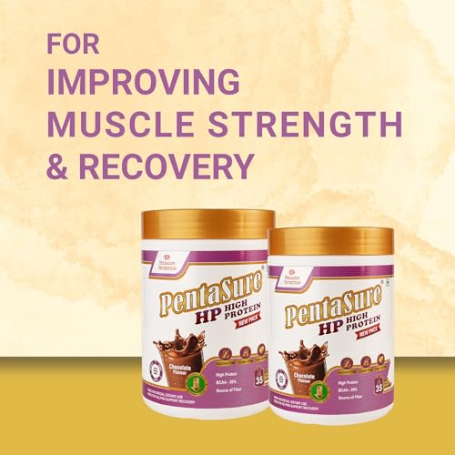 Image of PentaSure HP Whey Protein Powder | Chocolate Flavor - 400g | High Fiber Nutritional Supplement Drink | 45g Protein per 100g | Supports Muscle Strength, Recovery & Energy