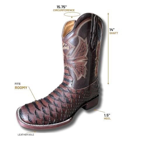 Image of Men's Alex Western Cowboy Boots Square Toe Pull On