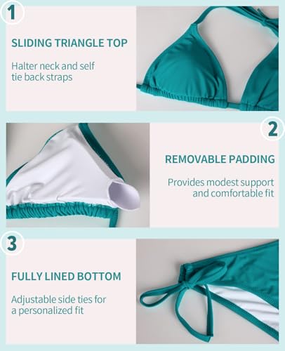Maillot de bain 2 pièces triangle pour sublimer la silhouette féminine - 5