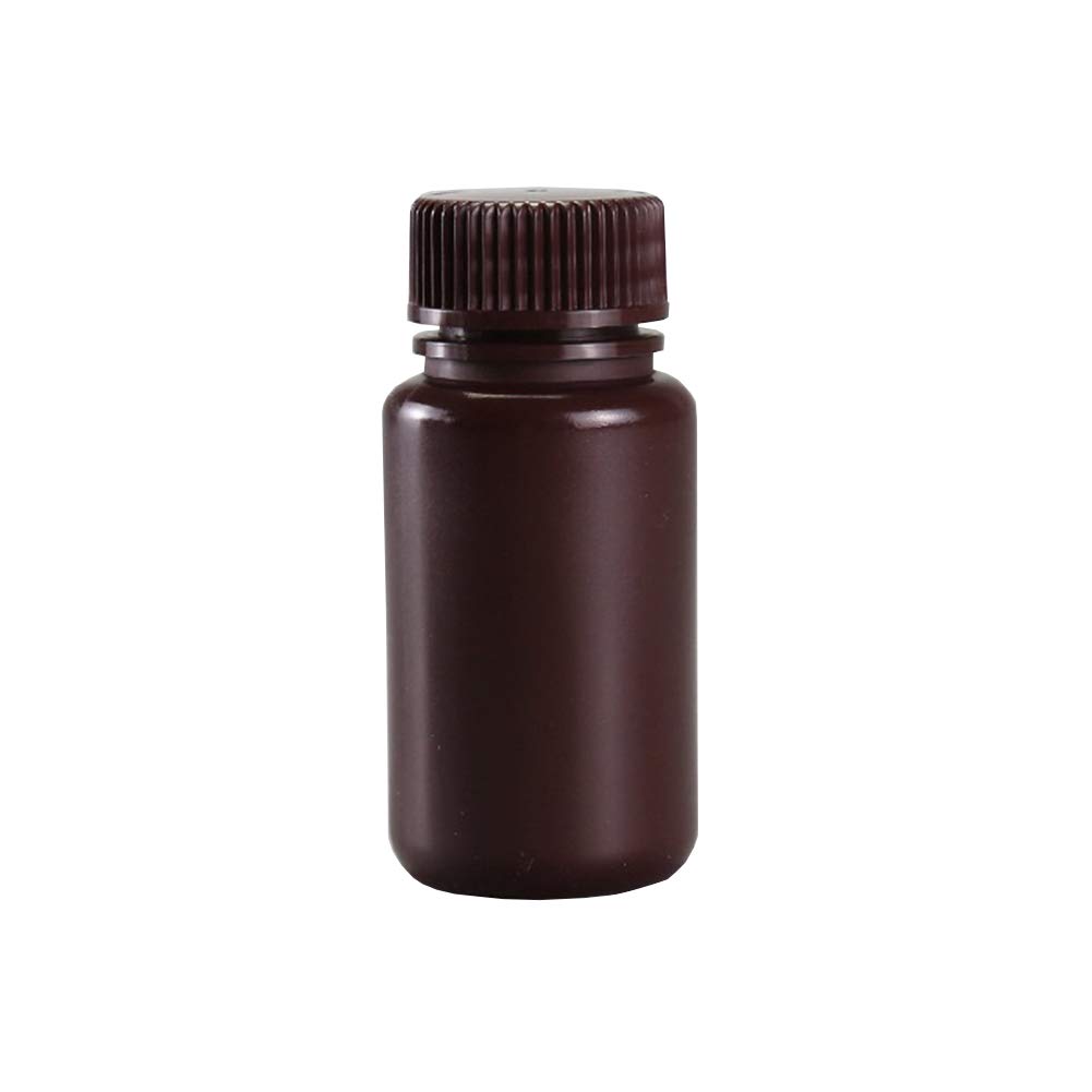 Buy Tansoole Amber Plastic Bottles HDPE Clear Empty with Caps 60ml Wide Mouth Plastic Lab Sample