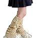 Girls Leg Warmers Y2k Knitted Cotton Long Below Knee Socks with Bowknot Fall Fashion Cute Harajuku Lolita Flared Leg Warmer