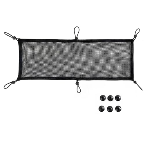 Organizador de Cables de Poliéster, Red de Gestión Bajo Escritorio, 25 x 65 cm con 6 Ganchos, Negro miniatura 1
