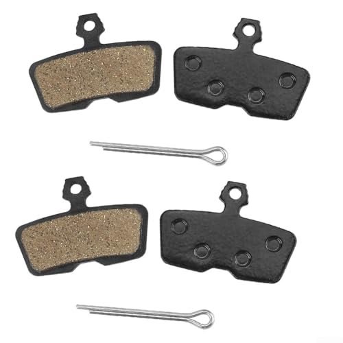4 Paar Halbmetall-Fahrradbremsbeläge für SRAM DH Vierkolben und Code R 2011 2014 Scheibenbremsen mit verbesserter Wärmeableitung und langer Lebensdauer