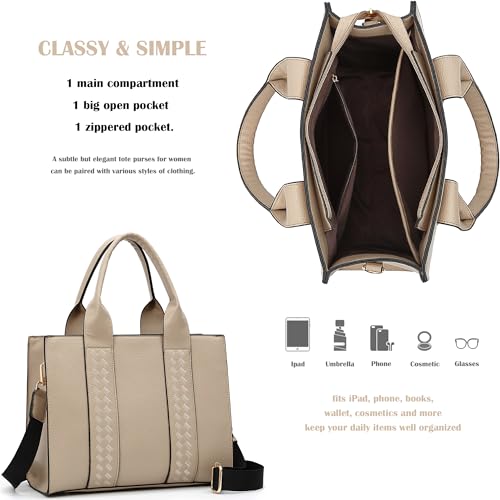 Image of DMICXEL Tote Bag Crossbody Purses for Women Shoulder Handbag PU Leather Top Handle Satchel Bags