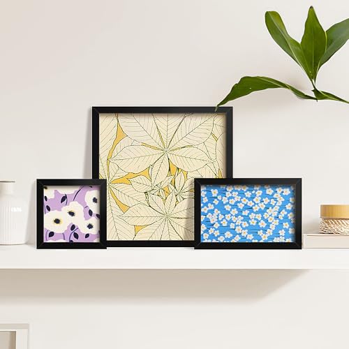 Image of LaVie Home 4x6 Picture Frame Black Set of 10, Display 3.5x5 with Mat or 4 x 6 Without Mat Picture, Photo Frame Collage for Wall Gallery or Table Deco, Hanging or Tabletop Display