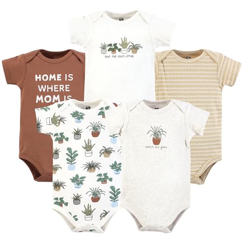 Image of Hudson Baby Cotton Bodysuits, Plants, 18-24 Months
