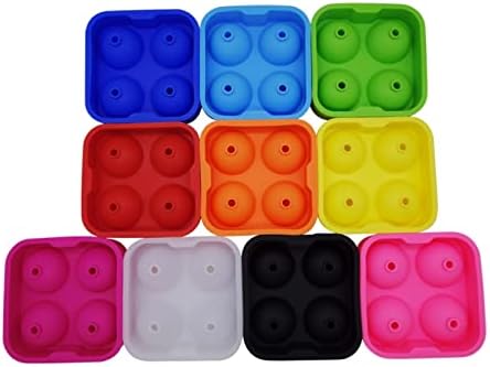 Summer Ecofriendly 4 Cavity Ice Ball Maker Silicone Ice Sphere Tray Food Grade Ice Ball Mold