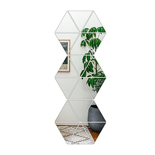 Lot de 18 miroirs autocollants 3D en acrylique pour décoration de chambre, salle de bain, ferme