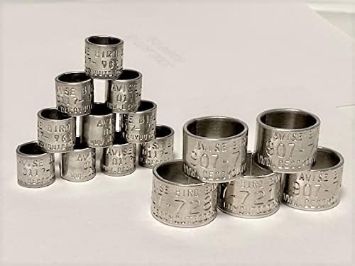 15 (Fifteen Bands) - (10) Duck Leg Bands and (5) Goose Leg Bands, Add to Your Duck Call Lanyard or Mount Black