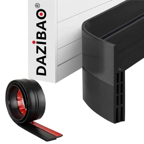 Image of DAZIBAO Silicone Door Bottom /Under Gap Filler Rubber Sealing Strip, Door Sealer Strip for Cockroach, Insect and Bugs, Seal Air & Dust (Black, 39 Inch)