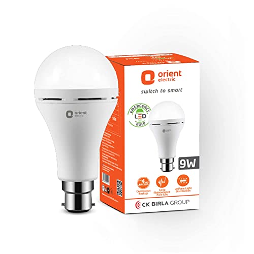 Image of Orient Electric 9Watts Eternal Emergency LED Light Bulb, Base B22 (Cool Day White, Pack of 4)