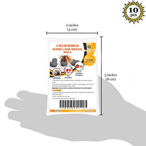 Sungrow 10 Hermit Crab, Crayfish Calcium Supplement Balls, Beneficial For Molting Pets, With Over 30 Beneficial Minerals - Image 8