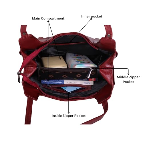 Image of DORPER MONEY HILL Durable Leather Satchel Bag for Women Genuine Branded Handbag