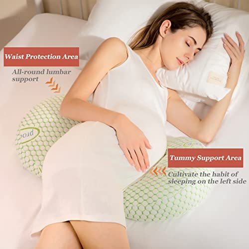 Wayda Pregnancy Pillows, Pregnant Pillows For Sleeping, Maternity Pillows For Pregnant Women, Soft Body Pillow With Detachable And Adjustable Pillow Cover Support For Back, Hips, Belly, Legs #TOP3