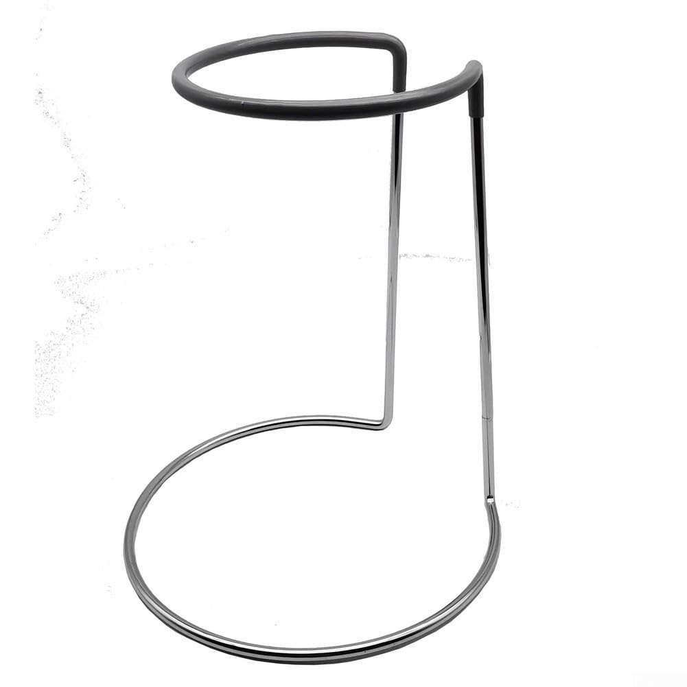 Supporto per decanter per vino in acciaio inossidabile, supporto salvaspazio per aeratore per vino rosso, con spazzole per la pulizia, grigio