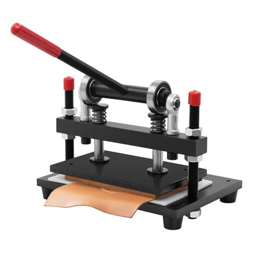 Machine de découpe manuelle pour cuir - Presse à plaques d'acier - Gaufrage - Cutter manuel pour cuir en acier - Presse à plaques d'acier - Machine de...