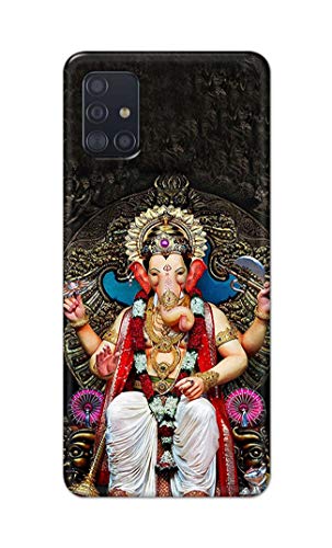 Image of PRINTFIDAA Lord Ganesh Bappa Moriya Printed Designer Hard Back Case Cover for Samsung Galaxy M31S -(UO) MVN1010