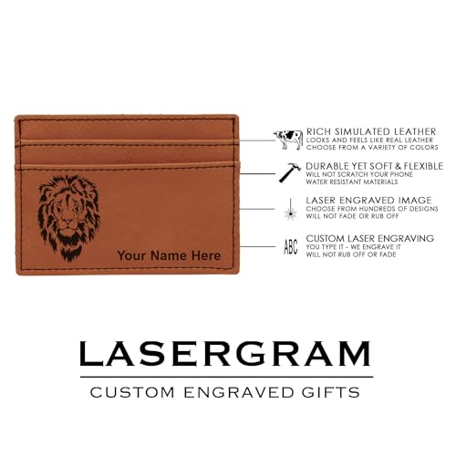 LaserGram MCW Money Clip Wallet, Hibiscus Flower 1, Personalized Engraving Included (Dark Brown)4