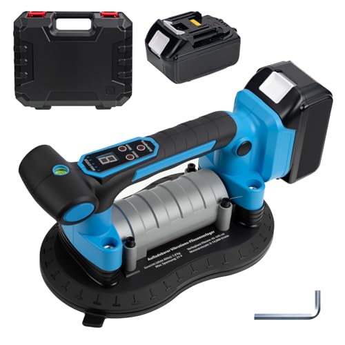 JUYLTOOL 2IN1 Akku Fliesenrüttler & 25CM Akku Saugheber für...