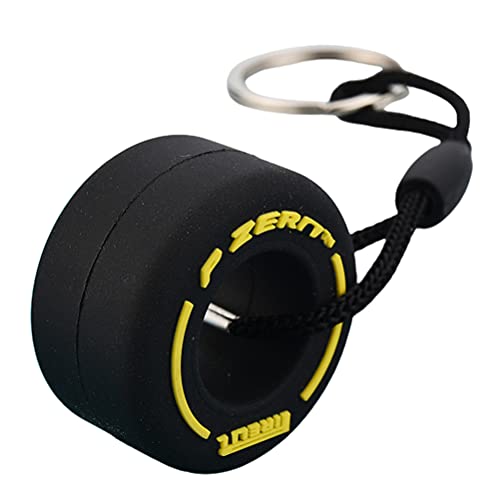Fencelly Llavero de neumático pequeño, de goma ultra suave, para llantas, simulación, dibujos animados, para accesorios de decoración de coche Cover