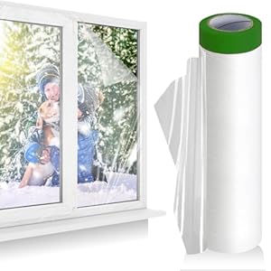 WANDGU Isolatiefolie voor ramen tegen kou: 1,5 x 20 m, koudebeschermingsfolie, ramen, transparante stofbeschermingsfolie, zelfklevend, op maat te snijden voor warmte-isolatie op ramen,