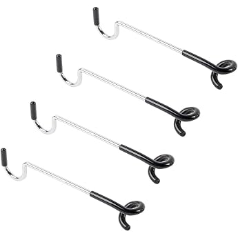 Pack of 4 Camping Lantern Holders S-shaped Tent Hooks for Lamps and Steamer Lights Diameter 13 mm - Hanger for Tent Poles Branches & Outdoor Camping Equipment