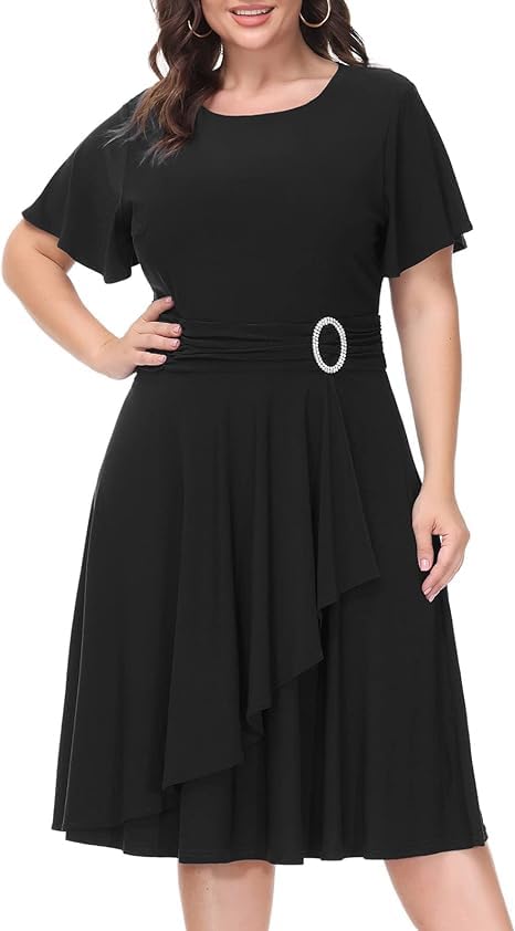 TASHVIKA'S Women’s Fit & Flare Midi Dress