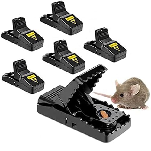6 trampas para ratones que funcionan pequeñas trampas para ratones al aire libre e interiores, las mejores trampas de presión para ratones o ratones, seguras y reutilizables, trampas para matar
