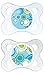 MAM Trends Silicone Orthodontic Pacifier, Boy, 0-6 Months, 2-Count