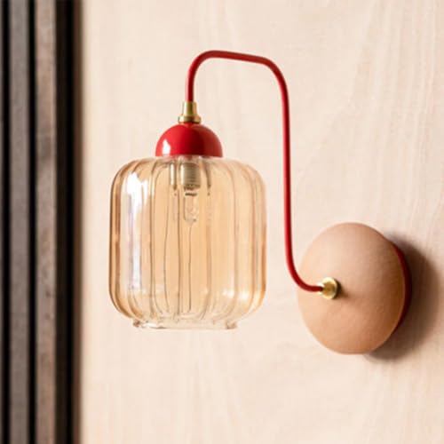 Lámparas de pared nórdicas de cristal ámbar modernas de interior 6