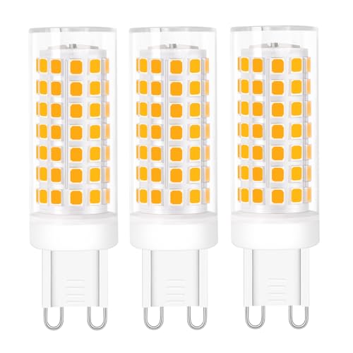 WYAANCCW G9 LED Lampe Warmweiß 8W,G9 Sockel LED Leuchtmittel Corn Light Bulbs 8W 3000K,Enegiesparende LED Glühbirne Ersetzt 70W Halogenlampe,AC220-240V,3 Pack