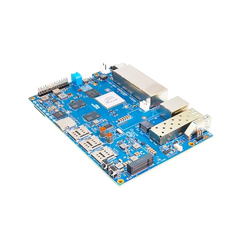 Image of Banana Pi BPI-R4 WiFi 7 Wireless Dual-Band WiFi Router Board OpenWRT, with MediaTek MT7988A (Filogic 880) SoC, Support 2X 10GbE SFP and 4X GbE Gigabit Ethernet for NAS Smart Home Gateway (POE SET1)