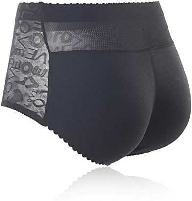 Ninery Ave Hip Enhancer Padded Pants Shaper Seamless Fake Ass Pads Panties Buttocks Push Up Lingerie Women Underwear Butt Up Briefs(Black, XL)