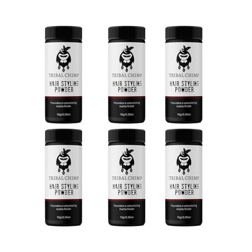 Tribal Chimp Hair Styling Powder All-day Invisible Hold Hair Volumizer and Texture Powder for Men and Women Styling Powder with Matte Finish - 6-Piece Set 10g