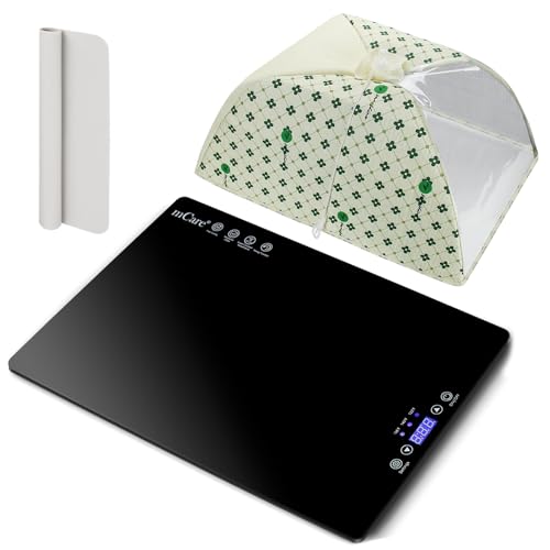 epoxy Resin Heating mat with Cover for Curing Resin Mold Art Crafts, a Glass Plate Warmer, Heat pad, Dryer Machine with with Adjustable time and Temperature