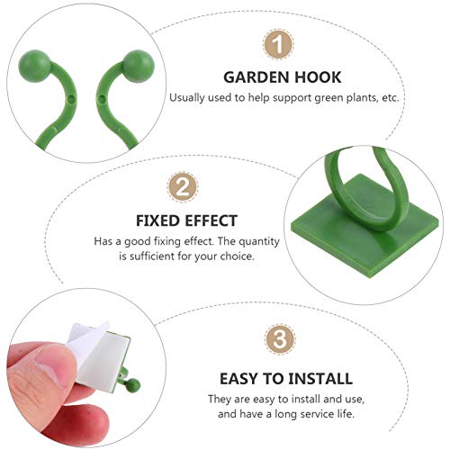 HEMOTON 100 clipes de montagem de plantas para escalada de parede, videira, fixador de tração de pla